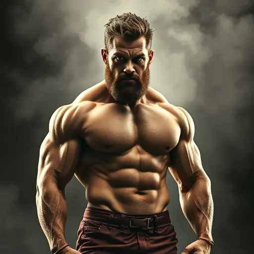 Mit Testosteron vollgepumpter Mann